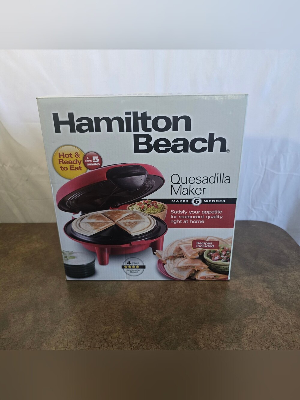 Hamilton Beach Red and Black Quesadilla Maker - 6-Wedge
